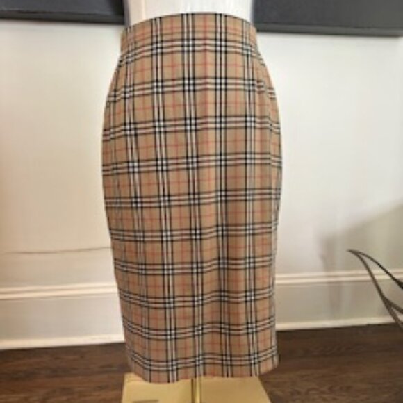 Burberry London VINTAGE Nova Check Wool Pencil Skirt – Size US 8 / UK 10 - Picture 7 of 13